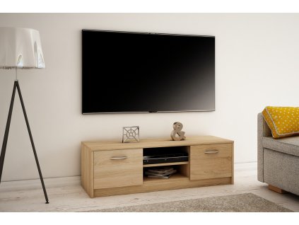 TV stolík s dvierkami a policami MAREK 027, dub sonoma
