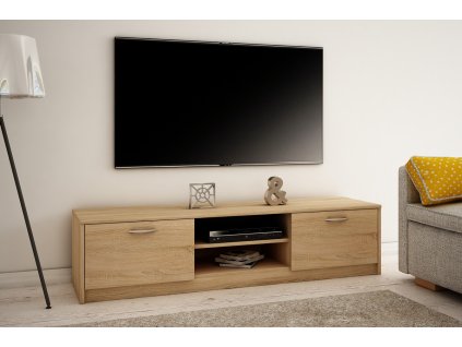 TV stolík s dvierkami a policami 160cm MAREK 028, dub sonoma