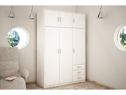 Skriňa VILMA 6D3S, biela