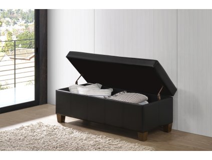 Taburetka s úložným priestorom TRACK, čierna