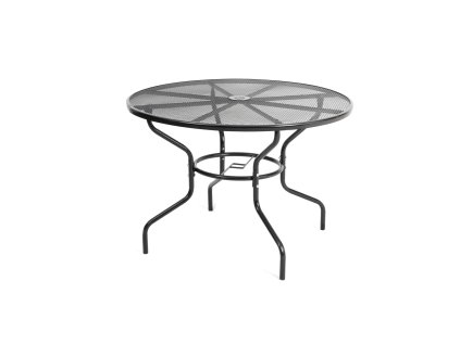 Okrúhly záhradný kovový stôl ZAZU, čierny