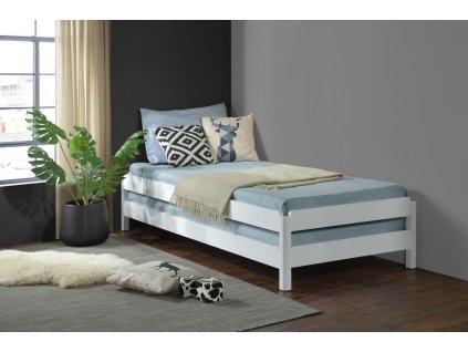 Viacúčelový set 2ks postelí 3v1 PUZZLE, biele