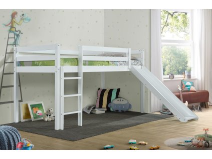 vyvysena detska postel so smykackou slide