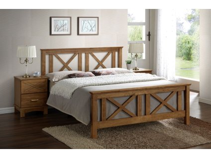 Drevená manželská posteľ 180 RANGER, teak