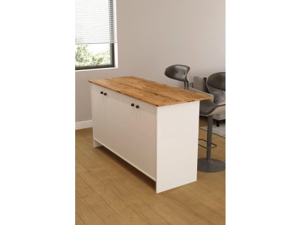 Kuchynský ostrovček s ÚP pod PD VERRITI, biela/pine