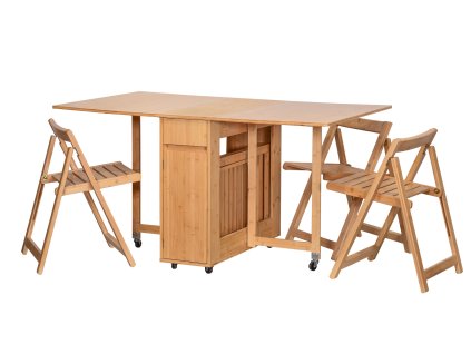 Skladací bambusový jedálenský set GONSA