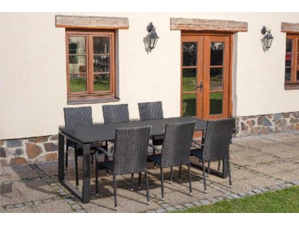 Záhradná zostava 6+1 KONG 6, čierny antracit