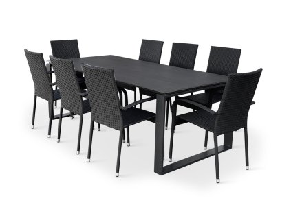 Záhradná zostava 8+1 KONG 8, čierny antracit