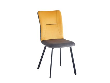 Jedálenská stolička VLADENA, žltá/šedá