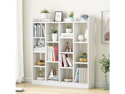 Široký regál MOON, biely