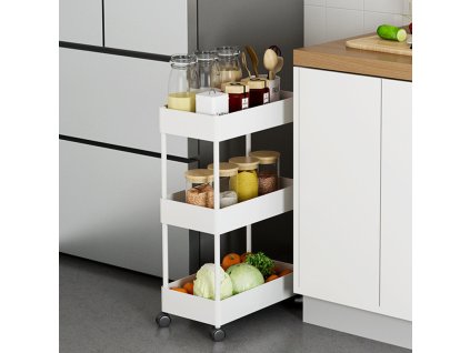 Cargo regál na kolieskach REGGIE 3, biela