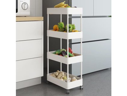 Cargo regál na kolieskach REGGIE 4, biela