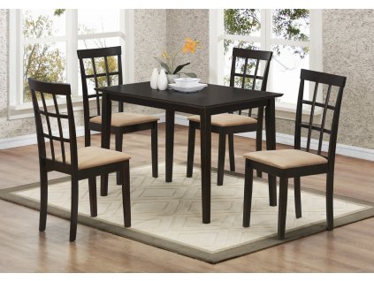 Masívny jedálenský set 4+1 HELENA, antický dub/krémová