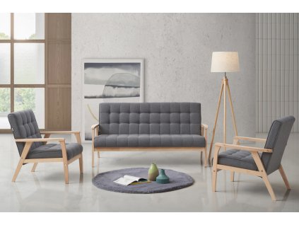 Sedacia súprava 3 + 1 + 1 PETRONELA, tmavošedá