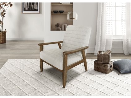 retro kreslo shazam biela