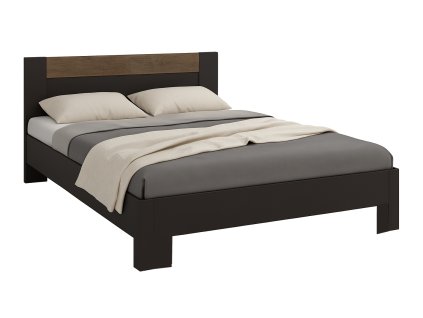 Manželská posteľ 160 LILIAN NEW, antracit/dub grunge colonial