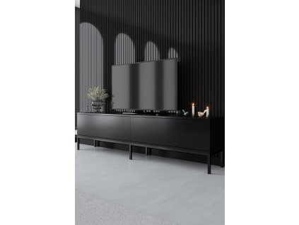 TV stolík na nožičkách FIRST, čierna