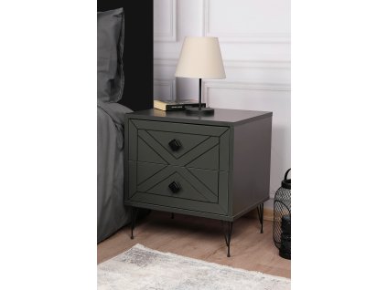 Nočný stolík na nožičkách PRIEST, antracit