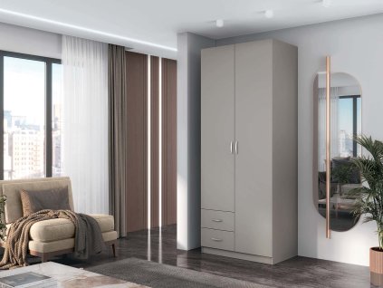 LANDO dvojdverova satnikova skrina toffee