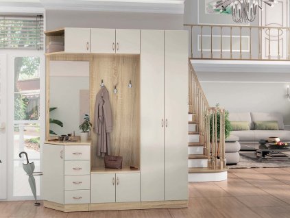 TYPED predsien so zrkadlom kasmir dub Sonoma