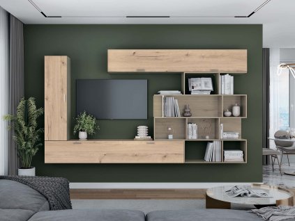 RATED zavesna obyvacia stena dub Paradise