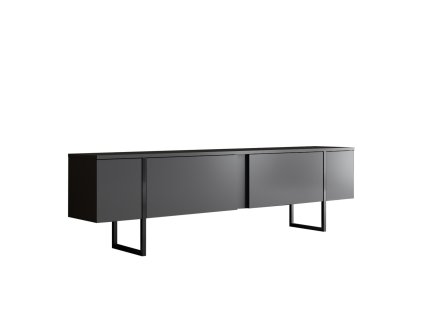 TV stolík na nožičkách GOLD, antracit / čierna