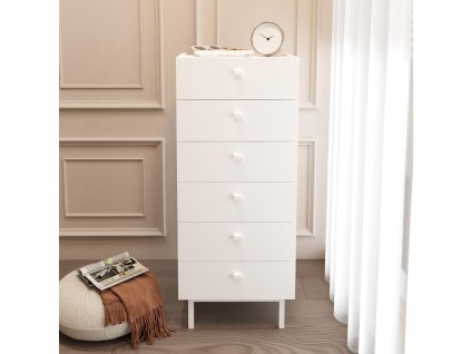 BURN vysoka suplikova komoda 6S biela