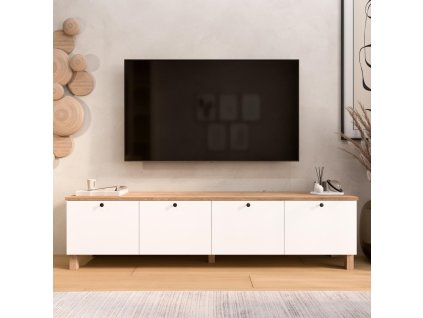 SMART TV stolik na nozickach 4D biela