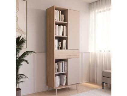 DREAM regal s dvierkami sepet bezova