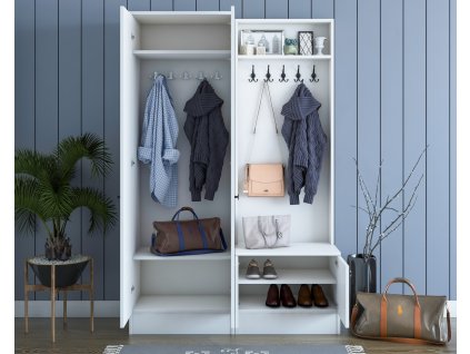 Predsieňová stena AURORA, biela