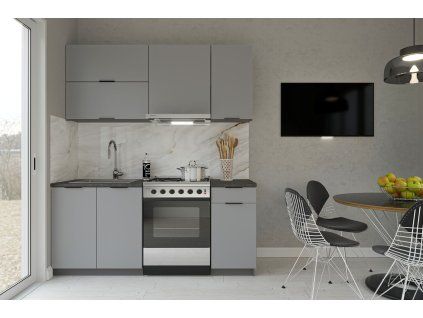 capri 180 k kuchyna grey mouse grafite grey