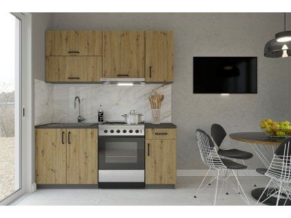 capri 180 m kuchyna grafite grey artisan