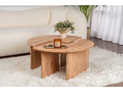 Dvojdielny konferenčný stolík RAMONA, borovica Atlantic