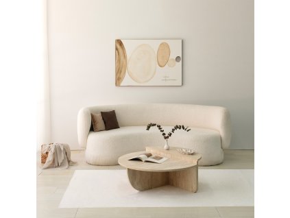 Zložiteľný konferenčný stolík STEWIE, travertine