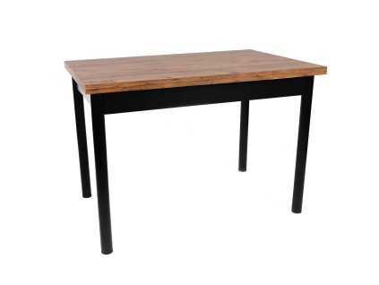 Rozkladací jedálenský stôl PARTY, orech / čierna