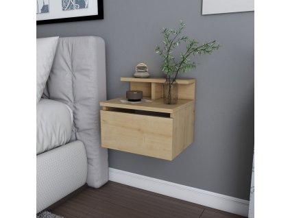 Závesný nočný stolík PRINC, dub