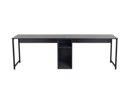 Dvojitý písací stôl DUO, antracit / čierna