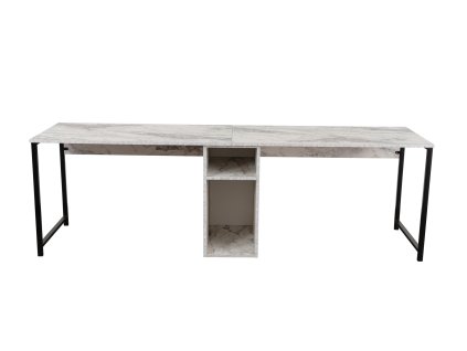 Dvojitý písací stôl DUO, mramor freesia / čierna