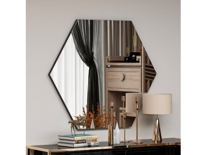 Nástenné zrkadlo WIN, čierna