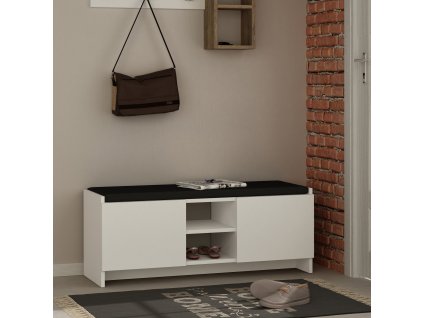 Botník so sedákom FUN, biela