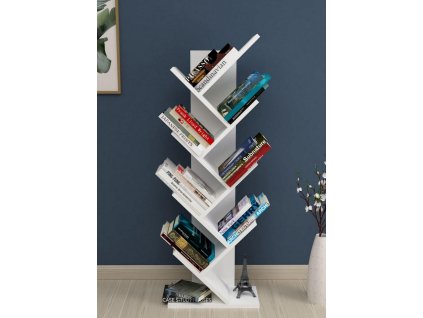 Moderná knižnica SHINY, biela