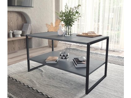 Konferenčný stolík 50*90 DUREN, antracit/čierna