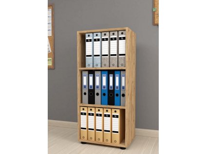 3-policový regál DENISSA, borovica