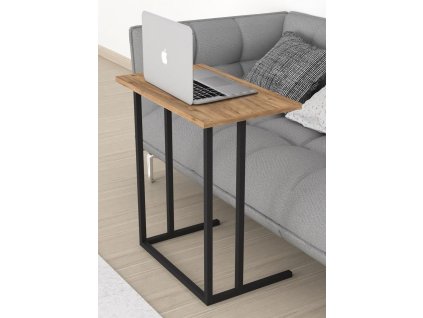 Kovový stolík SORIA, borovica