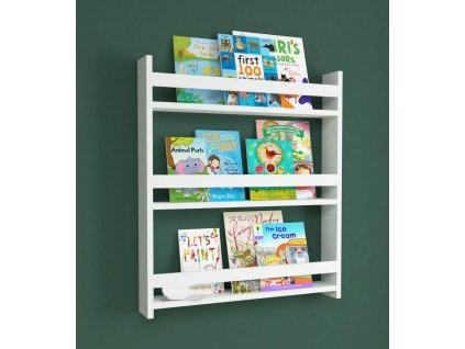 Polica na knižky BINGEN, biela