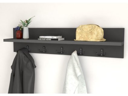 Nástenný vešiak VIRTON, antracit