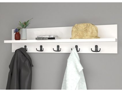 Nástenný vešiak VIRTON, biela