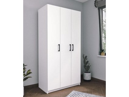 Dverová šatníková skriňa CLASSIE 3, biela