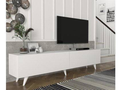 TV stolík na nožičkách LEYNA V2, biely