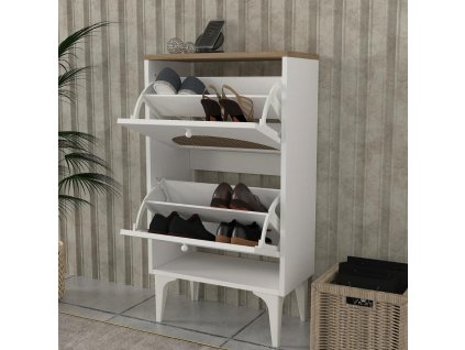 Vysoký botník KEBAB, biela/zafir/hazeran